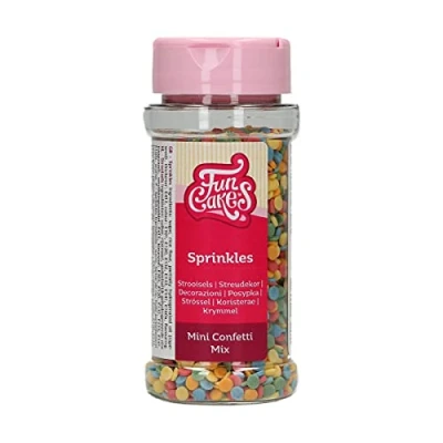 Abbildung von FunCakes Mini Konfetti: Kuchenstreusel, guter Geschmack, perfekt zum Dekorieren von Kuchen, Konfetti Streusel. 60 g.