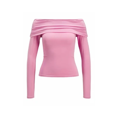 Abbildung von JJXX Damen Jxmille STR Ls Off Sh Top JRS Langarmshirt, Moonlite Mauve, X Large