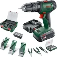 Abbildung von Bosch Home &amp; Garden Akku Schlagschrauber &quot;UniversalImpact 18V + 46AC set AL18V 20&quot;, (Set), Schlagbohrschrauber in Systembox S, mit umfangreichem Zubehör