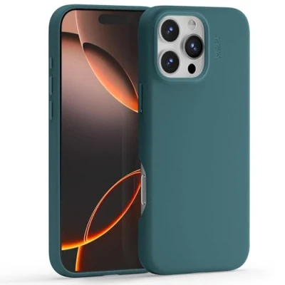 Abbildung von MOFT für iPhone 16 Pro Max Hülle, MOVAS Vegane Ledertasche Magnetische Hülle Kompatibel mit MagSafe, Weicher Anschlag, Farberhaltung, Fleckenresistent, Leicht zu Reinigen, Dschungel