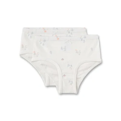 Abbildung von Sanetta Mädchen Hipslip (Doppelpack) Beige Hochwertige und nachhaltige Unterhose für aus Bio Baumwolle. Inhalt: 2er Set Unterwäsche 080