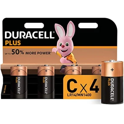 Abbildung von Duracell Plus C Baby Alkaline Batterien LR14, 4er Pack