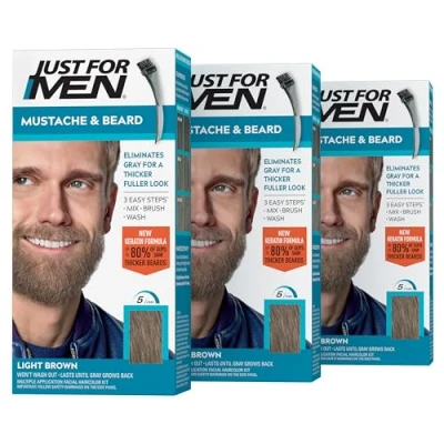 Abbildung von Just for Men Brush In Farben und Bürste für Schnurrbart Bart, 1 Set (3 teilig)