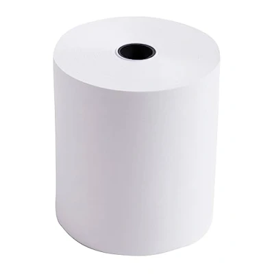 Abbildung von Exacompta 7670120V 50er Pack Kassenrollen, 1 lagig Offset(holzfrei) standard, Breite: 76mm, Länge 40m, Durchmesser Kern 12mm, 60g/m², extra weiß für Kassen Kassenrolle