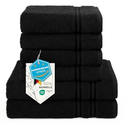 Abbildung von HAMMETEX Handtuch Set &quot;6 teiliges Set, 100% Baumwolle, Weich &amp; Saugstark&quot;, 6 tlg., Frottier, XXX