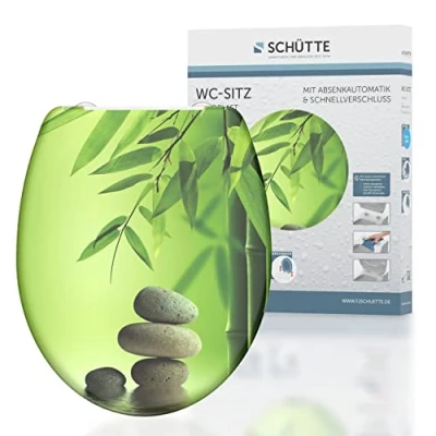 Abbildung von Schütte WC Sitz &quot;Stone&quot;, Duroplast, mit Absenkautomatik und Schnellverschluss