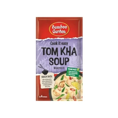Abbildung von Bamboo Garden Tom Kha Suppen Würzpaste Zum Zubereiten von Suppe Für 4 Portionen Vegan, natürliche Zutaten 45 g im Beutel
