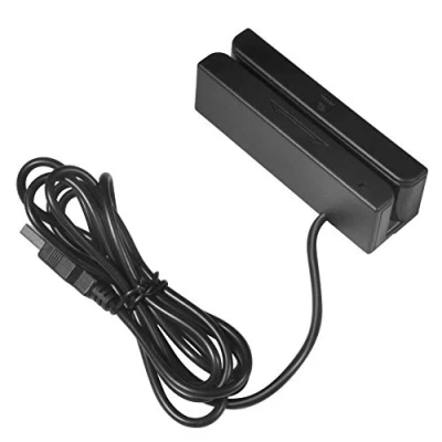 Abbildung von Nikou USB Kreditkartenleser 1 Pack 3 Tracks Mini Mag Hi Co Swiper Kreditkartenleser, Magnetstreifen Kreditkarten Swipe Reader MSR580
