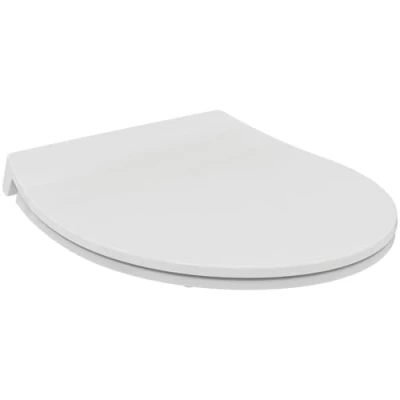 Abbildung von Ideal Standard Original WC Sitz für handelsübliche Toiletten mit Absenkautomatik Sandwich Design aus recyceltem Polypropylen in Weiß
