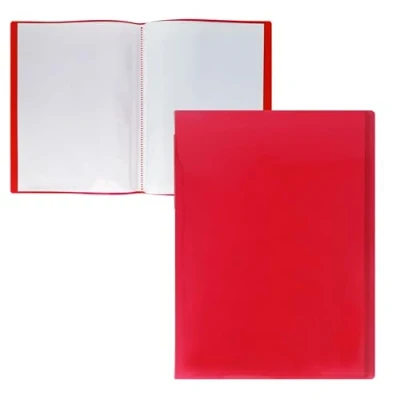 Abbildung von RAYLU PAPER A4 Dokumentenmappe aus 100% biologisch abbaubarem Polypropylen, 40 transparente Dokumentenhüllen (A4, Hüllen, rot)
