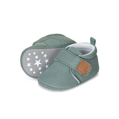 Abbildung von Sterntaler Babykrabbelschuh UNI Krabbelschuh für Kinder, Größe: 17/18, Dunkelgrün meliert Schuhe