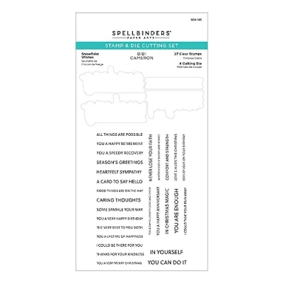 Abbildung von Spellbinders Snowflake Wishes Clear Stamp &amp; Die Set (SDS 185)