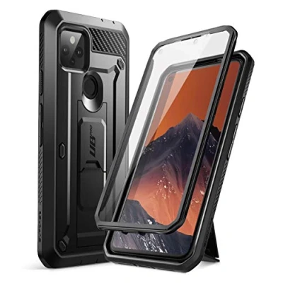 Abbildung von SUPCASE Unicorn Beetle Pro Series Full Body Rugged Holster Case mit integriertem Displayschutz für 6,2 Zoll Google Pixel 4A 5G (2020), Schwarz