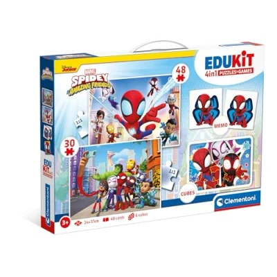 Abbildung von Clementoni® Puzzle Edukit, 4n1, Spidey und seine Freunde, 78 Puzzleteile, Made in Europe, FSC® schützt Wald weltweit