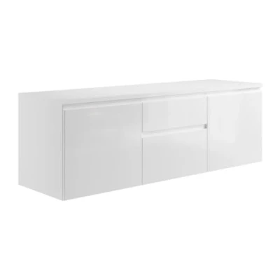 Abbildung von Vente unique Waschbeckenunterschrank hängend Weiß 150 cm Jimena II