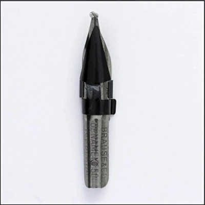 Abbildung von Brause 152020B Packung mit 15 Ornamentfedern 2mm, Reservoir, für Überschriften und Ornament, ideal Kalligraphie, 1 Box