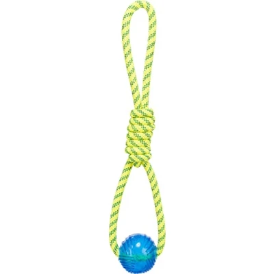 Abbildung von Trixie Aqua Toy Spielseil mit Ball, Schwimmer, Poly/TPR, ø6x40 cm