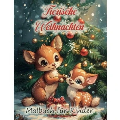 Abbildung von Tierische Weihnachten Ausmalbuch für Kinder: 50 niedliche Tiermotive zur Weihnachtszeit kleine Künstler