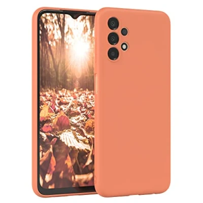 Abbildung von EAZY Case Silikonhülle für Samsung Galaxy A13 (4G) Hülle Silikon Orange weich stoßfeste Handyhülle Schutzhülle mit Kameraschutz Dünn Premium Schutz Cover Bumper in