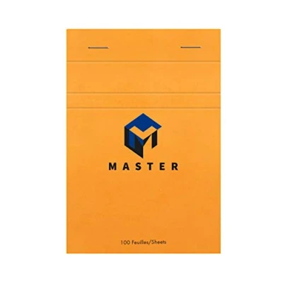 Abbildung von Clairefontaine 10706C Schreibblock / Notizblock Calligraphe Master, kopfseitig geheftet, DIN A6 10,5x14,8 cm, 50 Blatt kariert, 70g, Orange, 1 Stück
