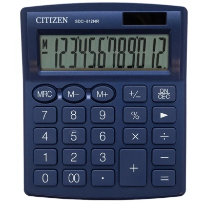 Abbildung von Bürorechner CITIZEN 12 stelliges Display marineblau 1 Stk.