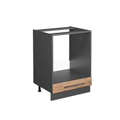 Abbildung von Vicco Herdumbauschrank Fame Line, Goldkraft Eiche/Anthrazit, 60 cm ohne Arbeitsplatte