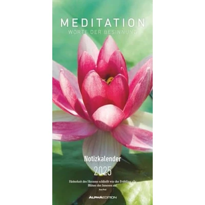 Abbildung von Alpha Edition Meditation 2025 Streifenplaner, 22x45cm, Kalender mit einer Spalte für Eintragungen und Geburtstage, schönen Sinnsprüchen auf ... deutsches Kalendarium: Worte der Besinnung