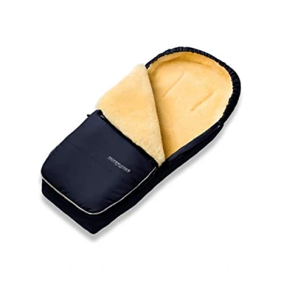 Abbildung von Hofbrucker Lammfell Fußsack Alaska für Kinderwagen und Buggy, Babyfusssack mit Lammfell, Warmer Winterfußsack Mumienform, geeignet 0 3 Jahre