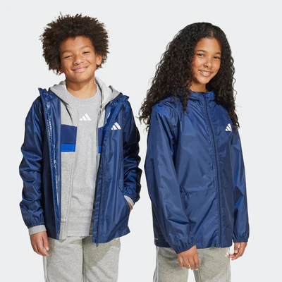 Abbildung von adidas Unisex Kinder RAIN JACKET, Dark Blue, 7 8 Years