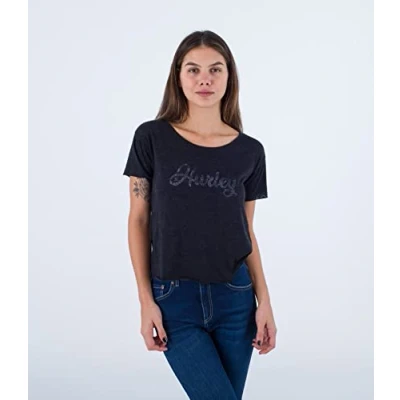 Abbildung von Hurley Oceancare Devore Tshirt print, Damen, Größe: Small, Black