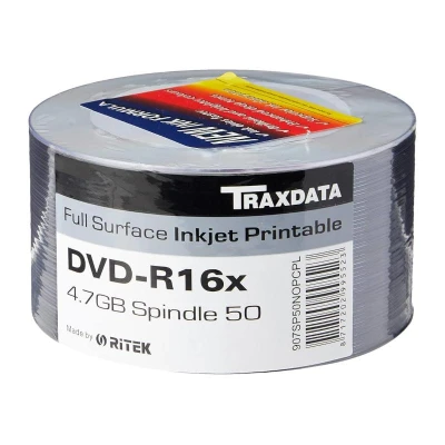 Abbildung von TRAXDATA DVD R 4,7GB 16X White FF Printable SP*50