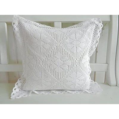 Abbildung von Arinosa Kissen Landhaus Weiss Shabby Chic Nostalgie 40x40 ohne Füllung