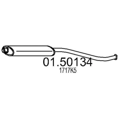 Abbildung von MTS 01.50134 Mittelschalldämpfer 1340 CITROËN: Xsara Schrägheck, Kombi, Coupe
