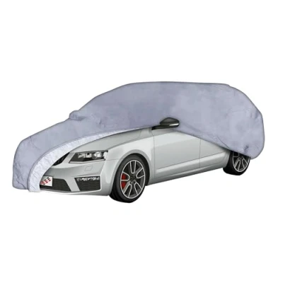Abbildung von Walser Premium Autoplane All Weather Premium, Autogarage wetterfest, Vollgarage wasserdicht, UV Sonnenschutzplane, Autoabdeckung Größe 7, 7: 4,9x1,8x1,5m (LxBxH)