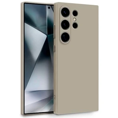 Abbildung von MyGadget Hülle für Samsung Galaxy S24 Ultra Zweilagige Handyhülle mit Kameraschutz Cover Innenfutter &amp; Silikon außen Grau