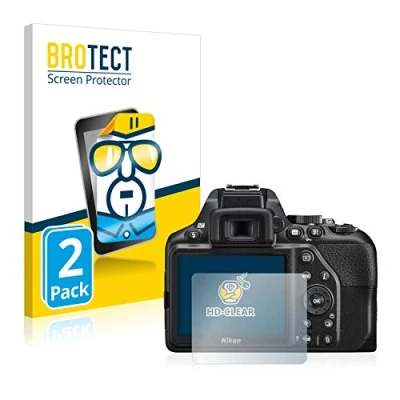 Abbildung von BROTECT (2 Stück Schutzfolie für Nikon D3500 / D3300 Displayschutz Folie Ultra Klar