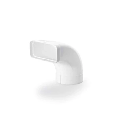 Abbildung von 90* Bogen mit rundem/flachem Adapter Ø 150/89 x 222 mm, hoch