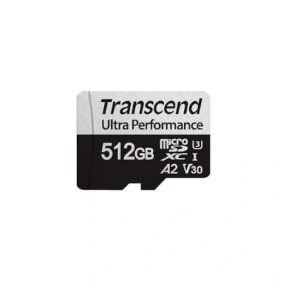 Abbildung von Transcend 512GB microSD mit Adapter UHS I U3 A2 Ultra Performance TS512GUSD340S