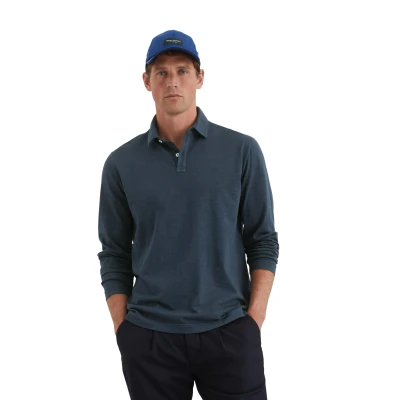 Abbildung von Marc O&#039;Polo Regular Langarmshirt, Herren, Größe: Large, Dark navy