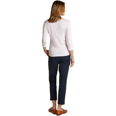 Abbildung von Tommy Hilfiger NEW CODY SLIM BOAT Langarmshirt, Damen, Größe: XXL, Light pink/ecru