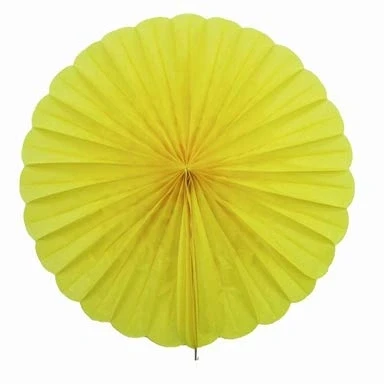 Abbildung von Creativery 1 Papierfächer 40cm (gelb 645) // Deko Papier Fächer Rosetten Blumen Raumdeko Papierrosetten Hängedeko