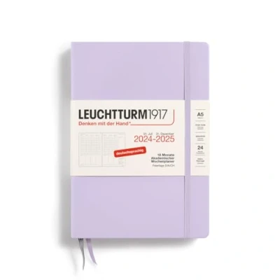 Abbildung von LEUCHTTURM1917 370633 Akademischer Wochenplaner Medium (A5) 2025, 18 Monate (07.2024 12.2025, Hardcover, Lilac, Deutsch