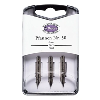 Abbildung von Exacompta Brause 300050B Packung mit 3 Pfannenfedern, 0, 45 mm, ideal für Druckschrift, 1 Pack