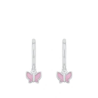 Abbildung von Prinzessin Lillifee Creolen 925 Sterling Silber Mädchen Kinder Ohrschmuck, 1,8 cm, Silber, Schmetterling, Kommt in Schmuck Geschenk Box, 2037941