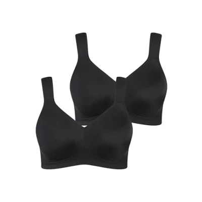 Abbildung von Ulla Popken 2ER PACK Tshirt BH, Damen, Größe: 95E, Schwarz