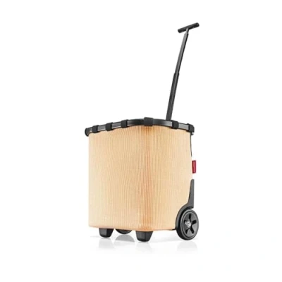 Abbildung von reisenthel carrycruiser Frame Raffia Black Tragbarer Einkaufstrolley mit stabilem Aluminiumrahmen, Schultergurt und herausnehmbarer Netz Innentasche Aus wasserabweisendem Material