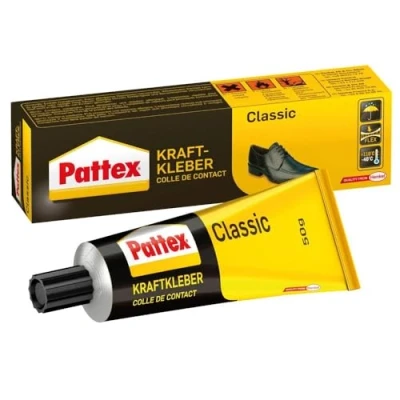 Abbildung von Pattex Kraftkleber Classic, extrem starker Kleber für höchste Festigkeit, Alleskleber den universellen Einsatz, hochwärmefester Klebstoff, 1 x 50g
