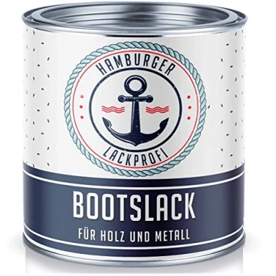 Abbildung von Hamburger Lack Profi Bootslack MATT für Holz und Metall farblos Klarlack Yachtlack Yachtfarbe Bootsfarbe (5 L)