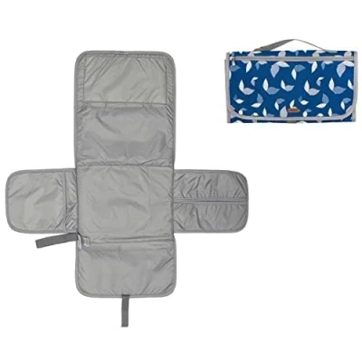 Abbildung von Hamur Home Windeltasche mit Tragbare Wickelunterlage Organizer und Kosmetiktasche 3in1 Kleine Wickeltasche für Unterwegs Mamas Windeln Creme Tücher Baby (Butterfly)
