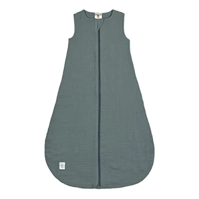 Abbildung von LÄSSIG Baby Sommerschlafsack ohne Ärmel Musselin Baumwolle GOTS zertifiziert/Muslin Sleeping Bag petrol green, 62/68